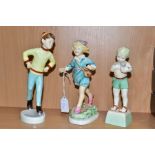 THREE ROYAL WORCESTER DAYS OF THE WEEK FIGURES, comprising 'Tuesdays child' 3534 ice skater, hight