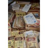 FIVE BOXES OF HOBBIES WEEKLY AND THE SMALLHOLDER & HOME GARDENING WITH CATTLE SALE CATALOGUES, to