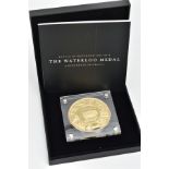 THE WATERLOO MEDAL, by Benedetto Pistrucci, a cased bronze layered in fine gold weighing a huge