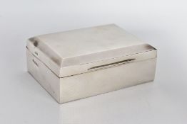 A SILVER LINED CIGARETTE BOX, of a rectangular form, plain polished design, hallmarked 'T A Butler &