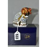 A BOXED ROYAL CROWN DERBY DERBY RAM PAPERWEIGHT, exclusively available from the Royal Crown Derby