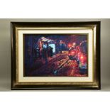 ROLF HARRIS (AUSTRALIAN 1930) 'BUS STOP, HYDE PARK CORNER', a signed limited edition print with