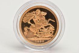 A FULL GOLD PROOF SOVEREIGN ELIZABETH II 1980