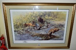 DAVID SHEPHERD (1931-2017) 'THE TIGERS OF BANDHAVGARH' a signed limited edition print of four