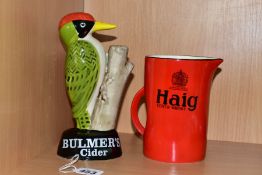 TWO CARLTON WARE ADVERTISING ITEMS, comprising of a Woodpecker 'Bulmer's Cider', c.1950/60s,