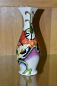 A MOORCROFT COLLECTORS CLUB 2008 DEMETER PATTERN VASE, square shaped neck over baluster body,