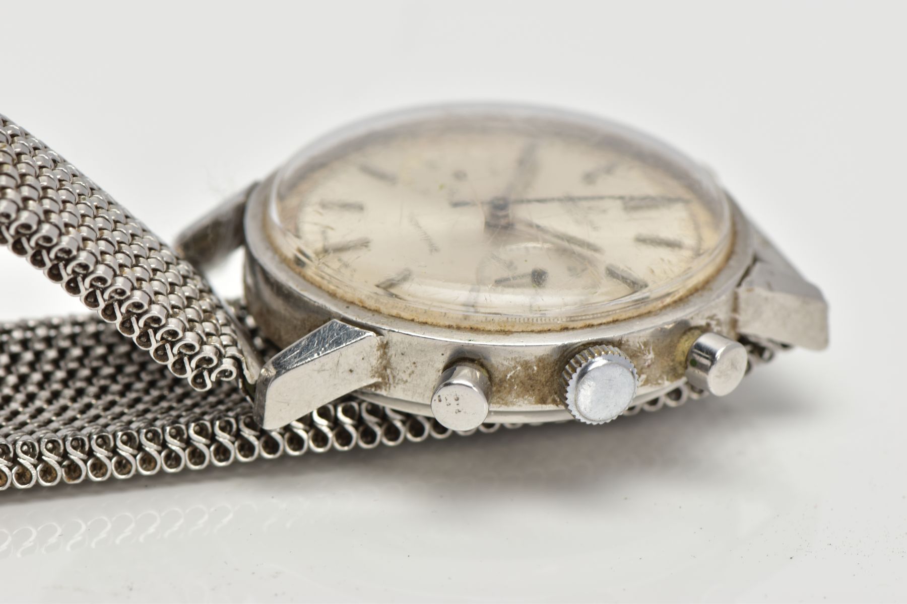 A 'BREITLING GENEVE, TOP TIME' WRISTWATCH, hand wound movement, round silver dial signed 'Breitling, - Image 5 of 5
