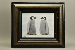 JONATHAN TRUSS (BRITISH 1960) 'FUTURE EMPERORS', a signed limited edition print of penguin chicks,