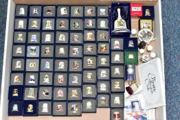 A BOX OF BOXED THIMBLE COLLECTORS CLUB THIMBLES, to include more than sixty boxed thimbles, with a