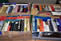 FOUR BOXES OF BOOKS, approximately eighty books of mainly military and history titles (4 BOXES)