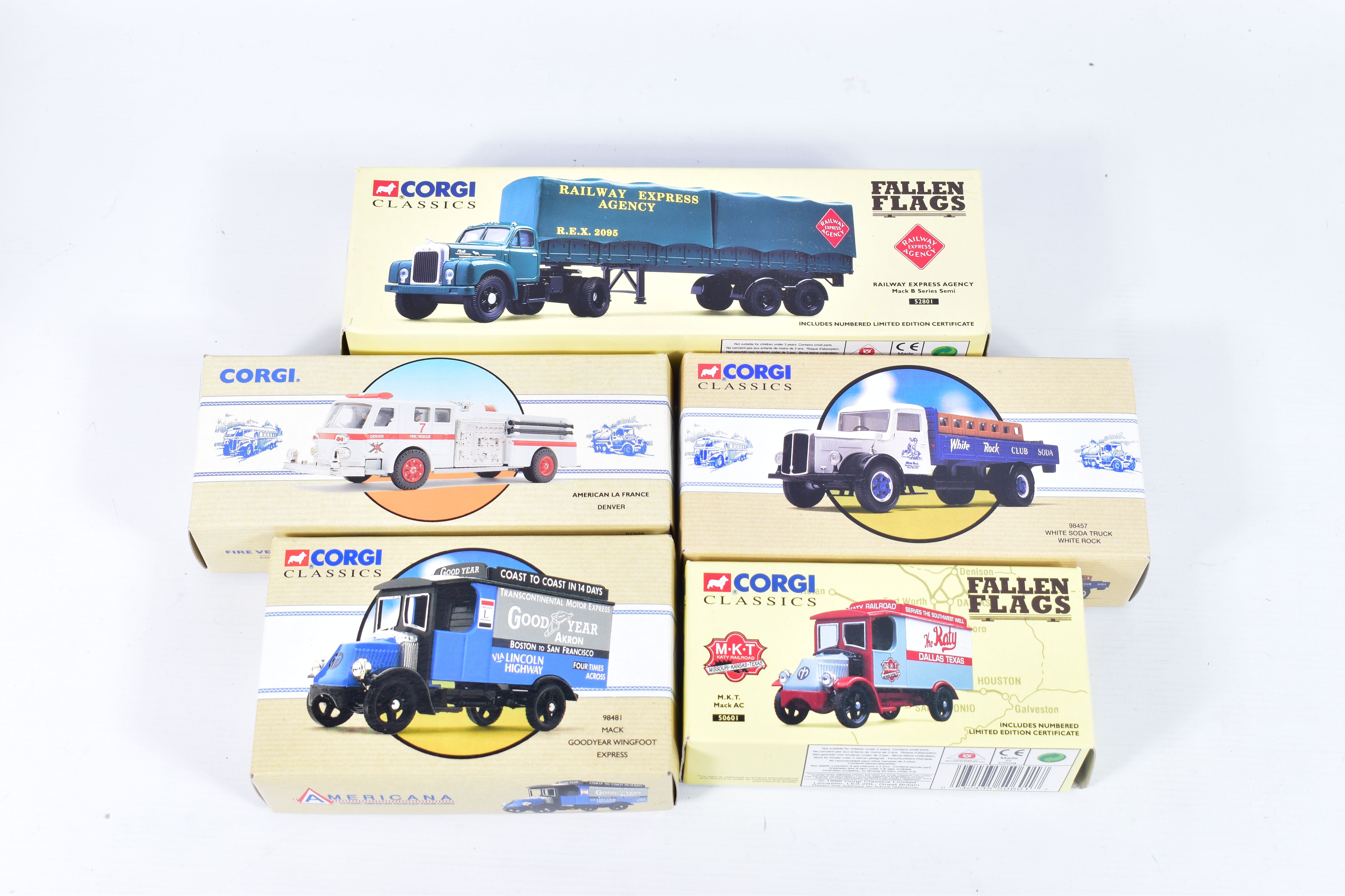 A QUANTITY OF BOXED CORGI CLASSICS AMERICAN TRUCKS AND COACHES, to include models from the 'Fallen - Bild 5 aus 5