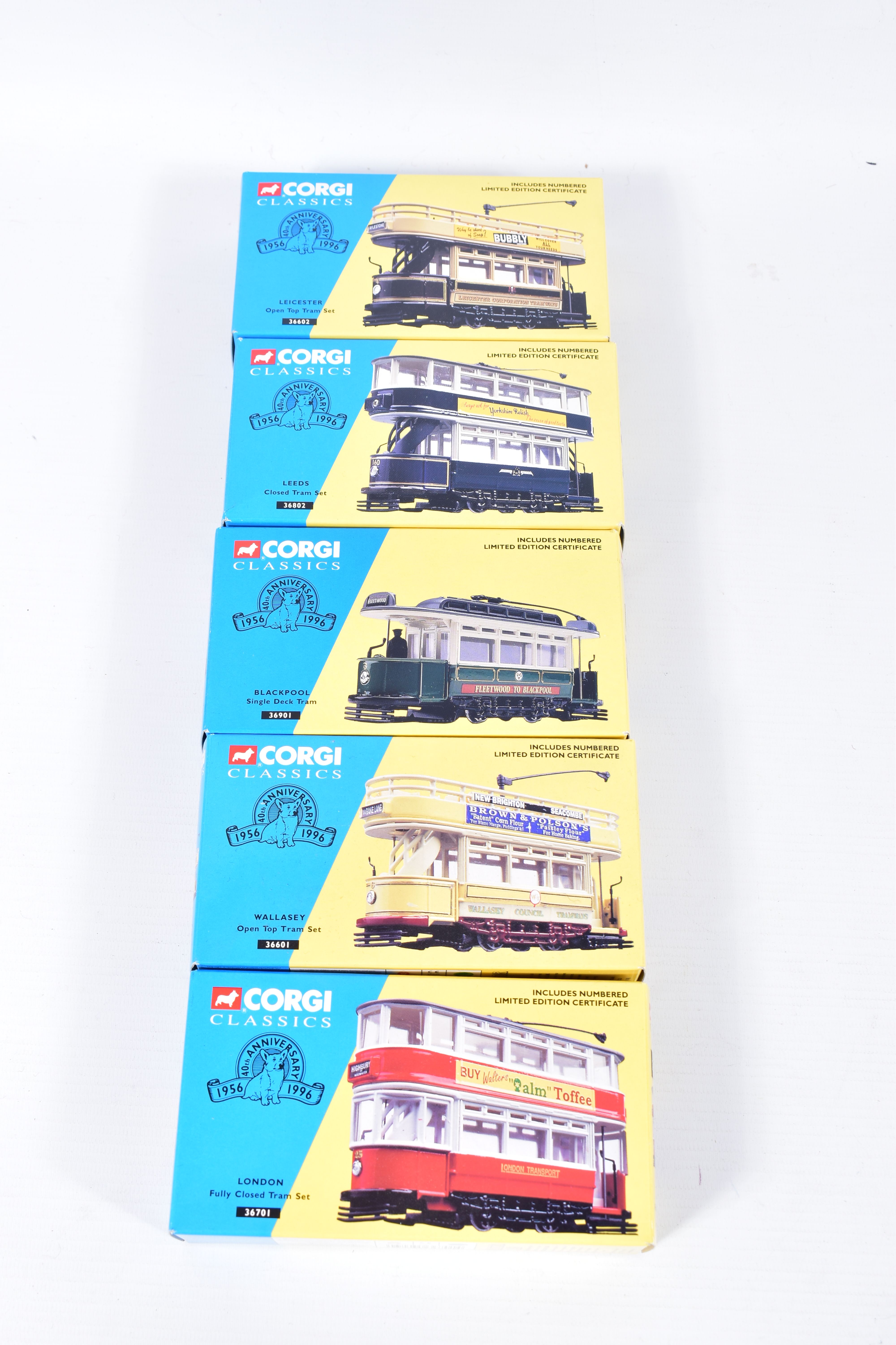 A COLLECTION OF BOXED CORGI CLASSICS TRAMCAR MODELS, all complete with limited edition - Bild 5 aus 6