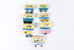 SEVEN BOXED MATCHBOX 1-75 SERIES MODELS, No's.19, 23, 38, 41, 50, 56, 64, all are regular wheels