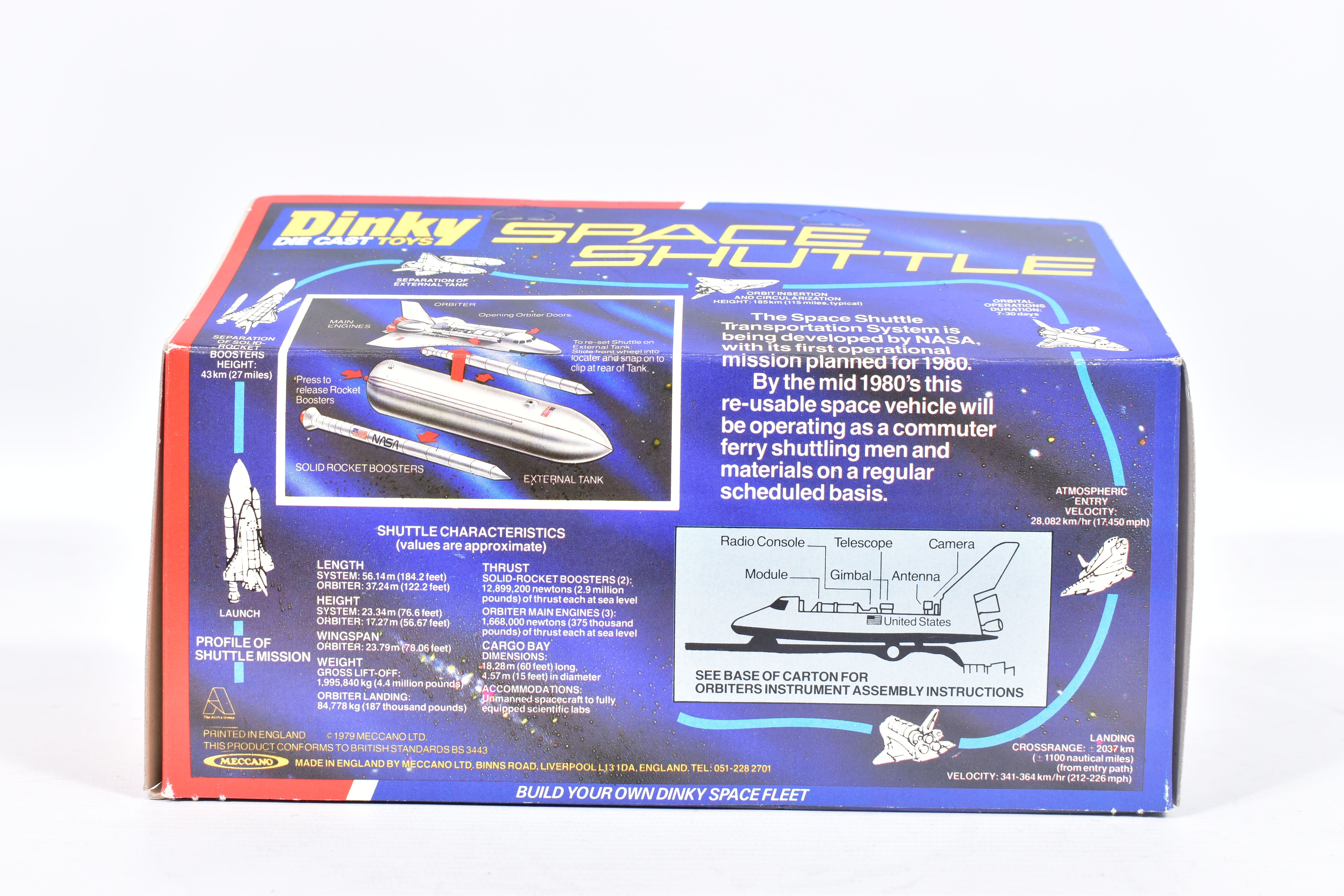 A BOXED DINKY TOYS SPACE SHUTTLE, No.364, appears largely complete and in very good condition, looks - Image 3 of 3