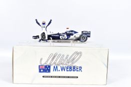 A BOXED MATTEL HOT WHEELS RACING MARK WEBBER 2005 WILLIAMS B.M.W. F27 F1 RACING CAR MODEL, No.G9751,