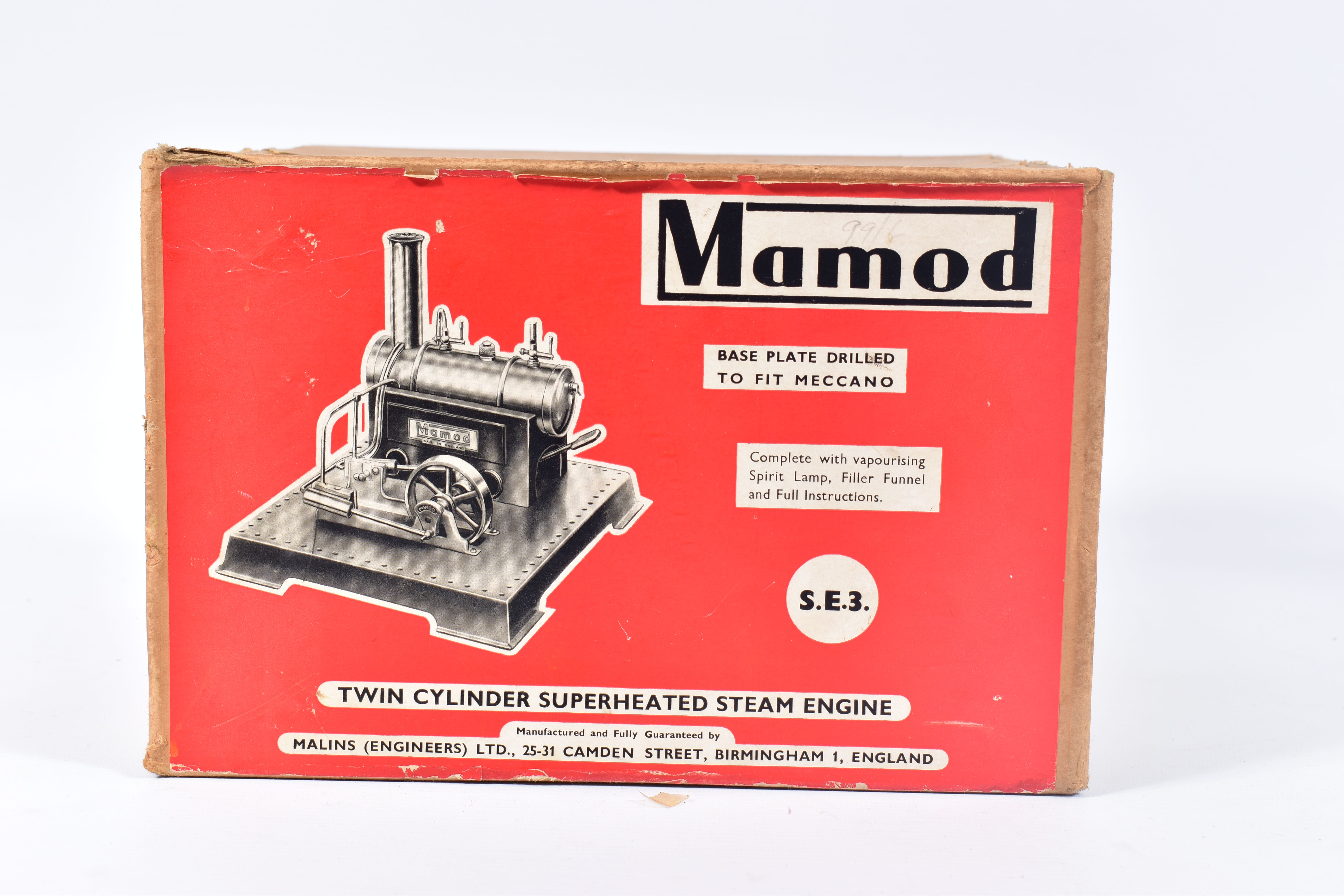 A BOXED MAMOD LIVE STEAM ENGINE, No.S.E.3, not tested, in used condition but appears largely - Image 5 of 6