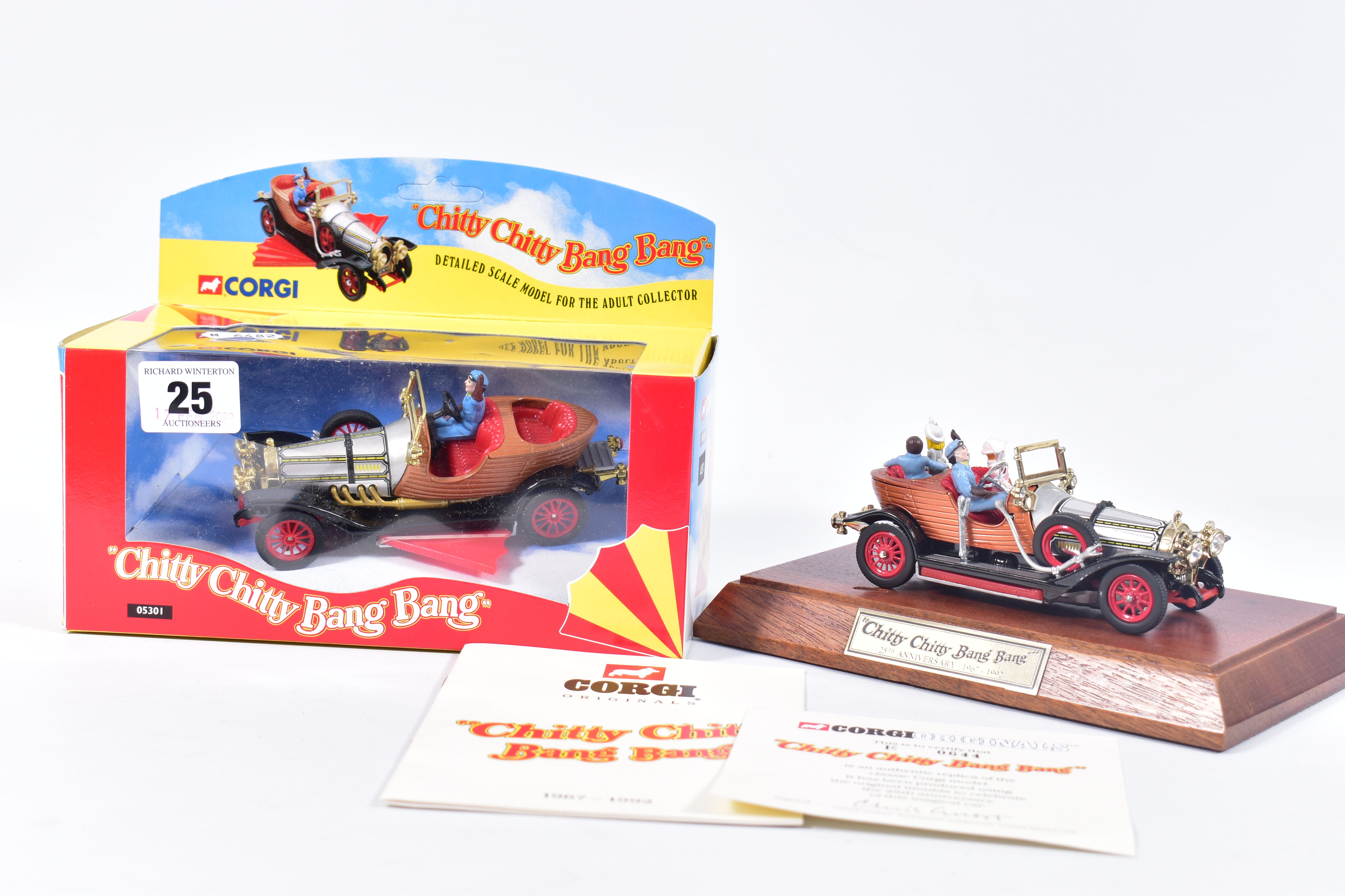 A BOXED CORGI ORIGINALS CHITTY CHITTY BANG BANG 25TH ANNIVERSARY CAR, complete with certificate of