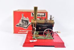 A BOXED MAMOD LIVE STEAM ENGINE, No.S.E.3, not tested, in used condition but appears largely