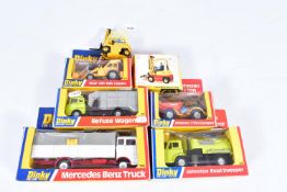 SIX BOXED MAINLY LATE ISSUE DINKY TOYS VEHICLES, Conveyancer Fork Lift Truck, No.404, Johnson 2