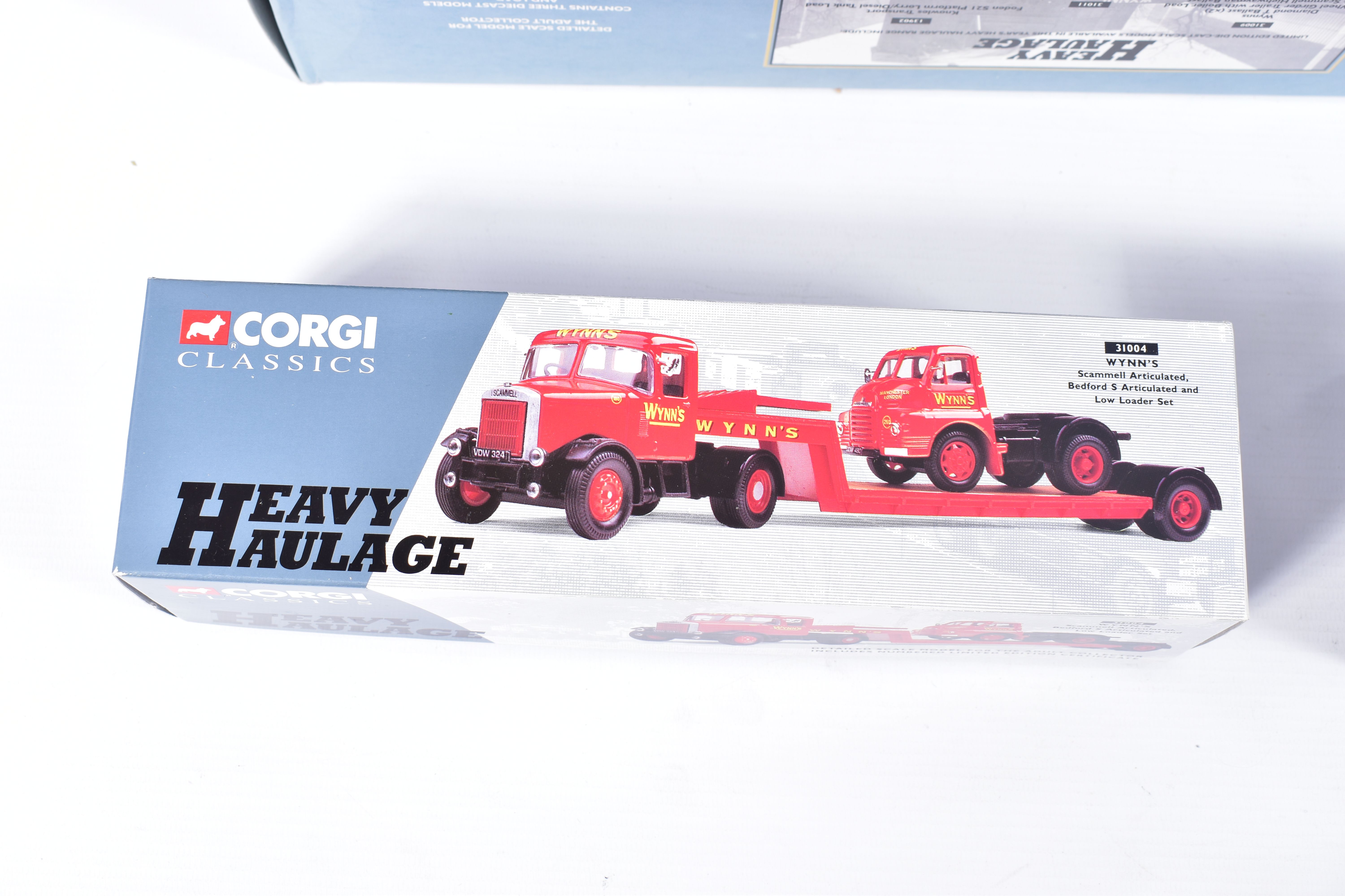 THREE BOXED CORGI CLASSICS WYNNS HEAVY HAULAGE VEHICLES, Scammell Highwayman & Bedford S type Low - Bild 6 aus 7