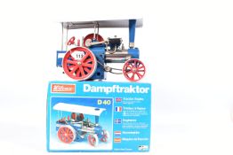 A BOXED WILESCO DAMPFTRAKTOR (TRACTION ENGINE), No.D40, not tested, appears largely complete and