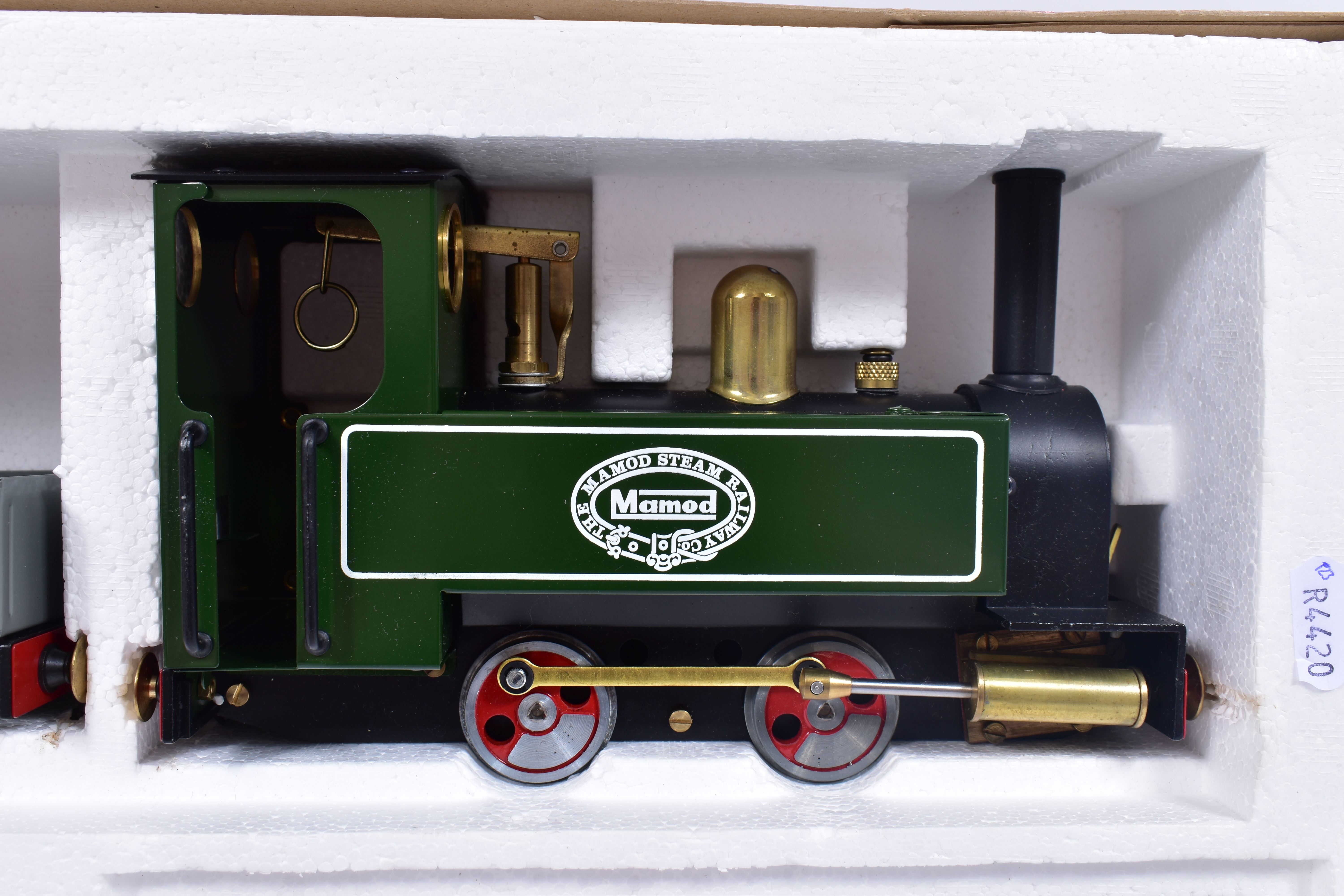 A BOXED MAMOD LIVE STEAM RAILWAY SET, No.RS1, not tested, appears largely complete with green SL1 - Image 2 of 8