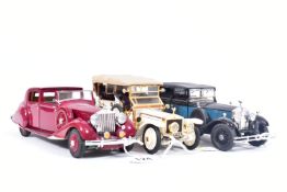 THREE BOXED FRANKLIN MINT AND DANBURY MINT ROLLS-ROYCE CAR MODELS, all 1:24 scale, Franklin Mint