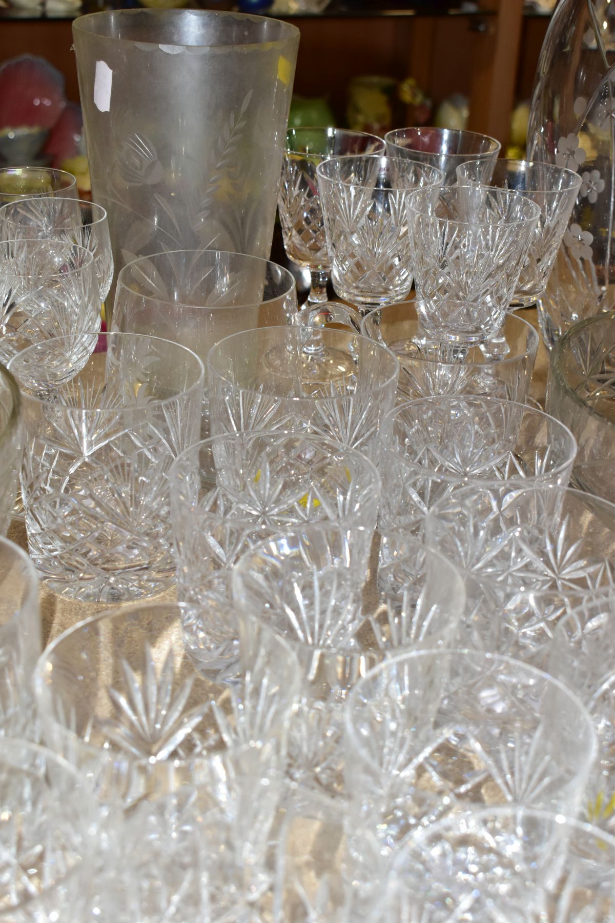 A QUANTITY OF CUT GLASS AND CRYSTAL ITEMS, approximately forty pieces to include a Royal Doulton - Image 5 of 10