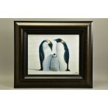 JONATHAN TRUSS (BRITISH 1960) 'FAMILY TIES', an artist proof print depicting Emperor penguins with a