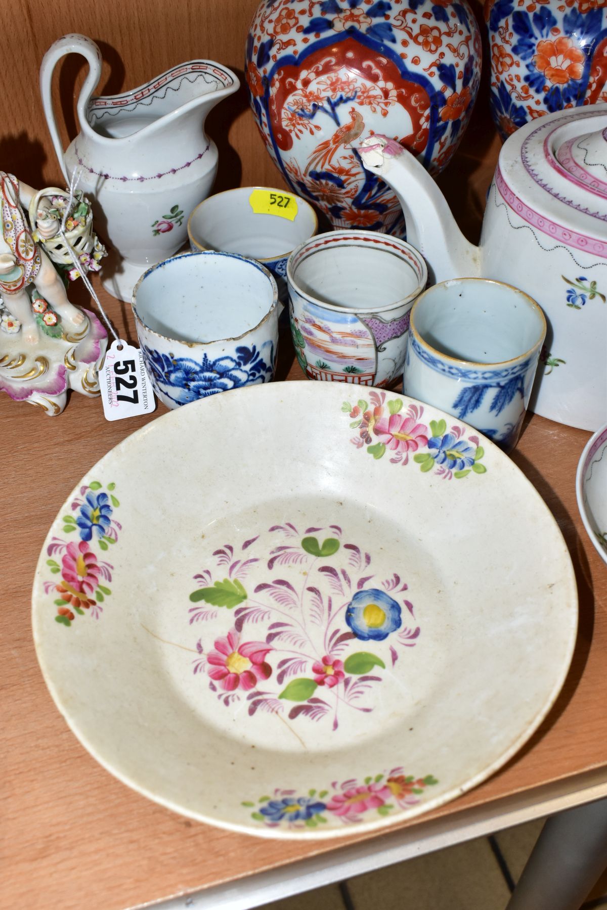 A GROUP OF 18TH AND 19TH CENTURY ENGLISH, CHINESE AND JAPANESE POTTERY AND PORCELAIN, MANY PIECES - Image 2 of 13