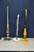 A MORPHY RICHARDS SUPERVAC CORDLESS VACUUM CLEANER, a Hotpoint SM515CAW Floor Steamer and a Max