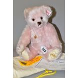 A STEIFF FOR DANBURY MINT LIMITED EDITION 'ENGLAND'S ROSE' BEAR, pink mohair, fully jointed, wearing