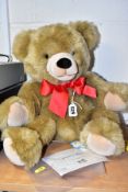 A STEIFF COSY FRIENDS 'BOBBY THE BEAR', caramel plush, serial no. 2063, catalogue no. 013829, with