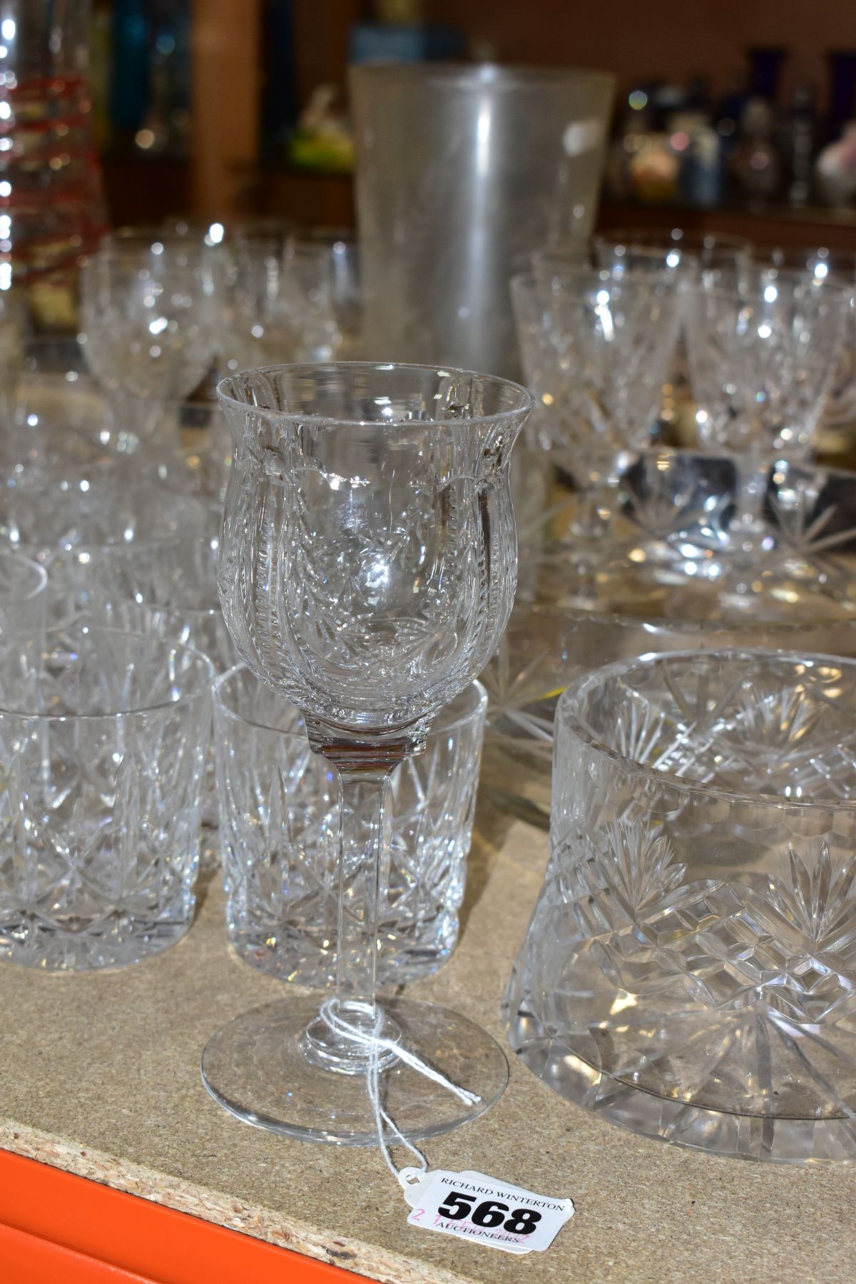 A QUANTITY OF CUT GLASS AND CRYSTAL ITEMS, approximately forty pieces to include a Royal Doulton - Image 2 of 10