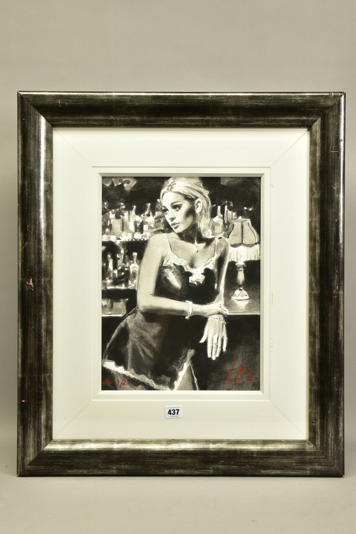 FABIAN PEREX (ARGENTINA 1967) 'ENGLISH ROSE VII', a signed artist proof, monochrome print of a