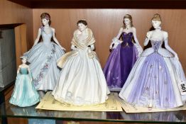 FOUR COALPORT COMPTON & WOODHOUSE LIMITED EDITION LADY FIGURES SCULPTED BY JOHN BROMLEY AND