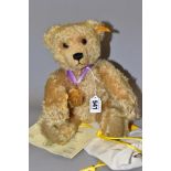 A STEIFF FOR DANBURY MINT 'THE 2003 BEAR', blonde mohair, with medallion on ribbon, fully jointed,