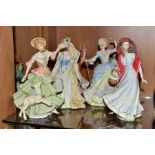 A SET OF SIX WEDGWOOD FOR DANBURY MINT BISQUE FAIRYTALE CHARACTERS, comprising 'Mary Had A Little