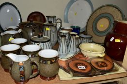 DENBY TEA AND DINNER WARES ETC, to include Marrakesh teapot, two water jugs, milk jug and four mugs,