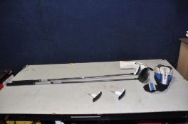 TWO TAYLORMADE GOLF CLUBS , a R15 17 degree No 3 hybrid with a Fujikura speedster 67, shaft total