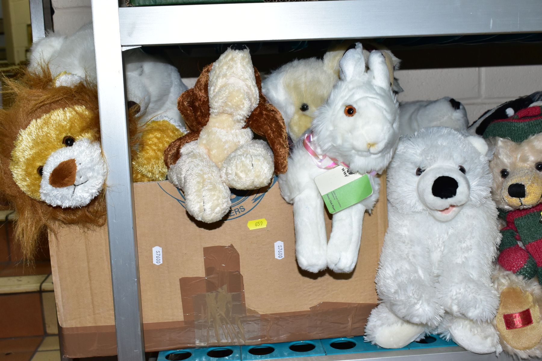 FOUR BOXES OF SOFT TOYS, approximately forty modern teddy bears and soft animals to include six - Image 5 of 6
