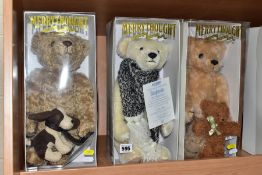 THREE BOXED MERRYTHOUGHT TEDDY BEARS, limited editions made for Compton and Woodhouse, comprising