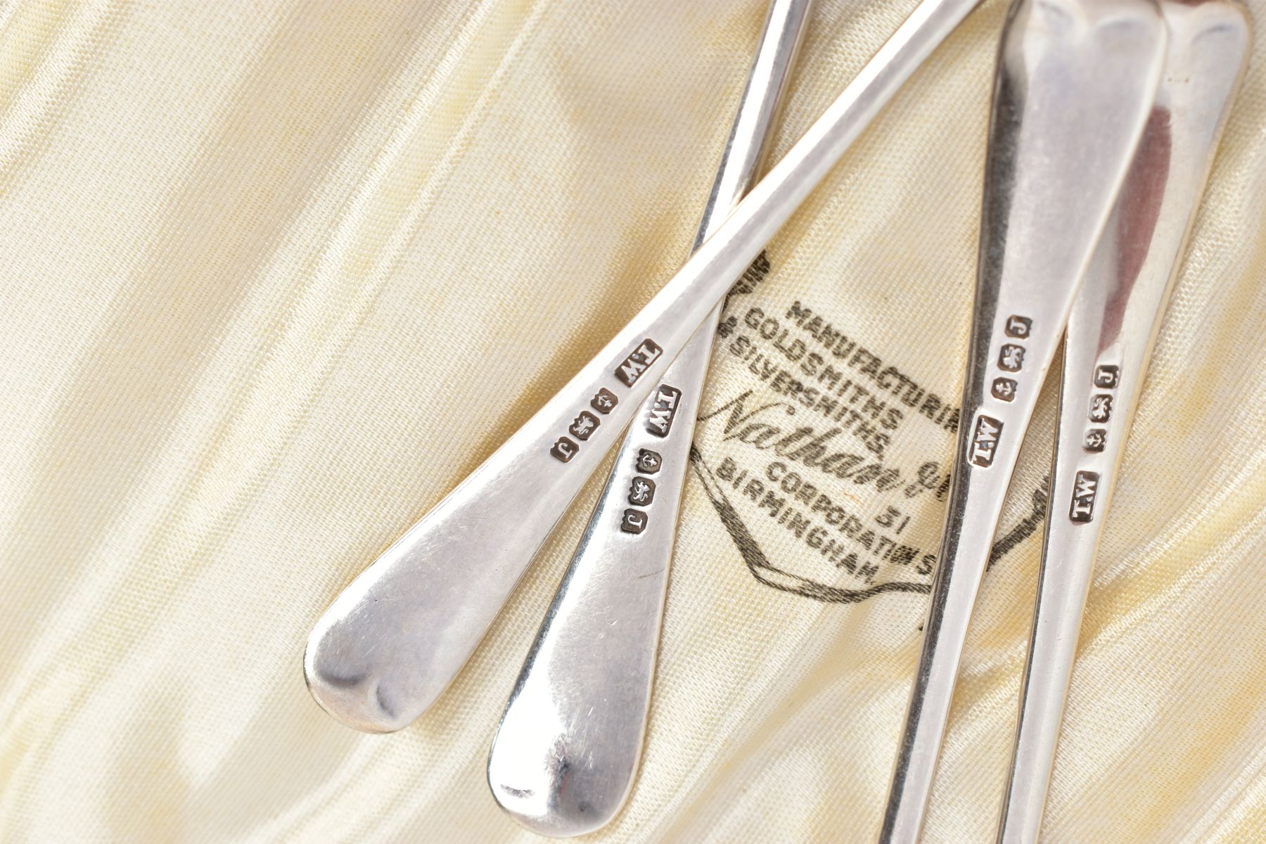 A CASED SET OF SIX SILVER TEASPOONS, each of an old English pattern, hallmarked 'T Wilkinson & Sons' - Image 3 of 4