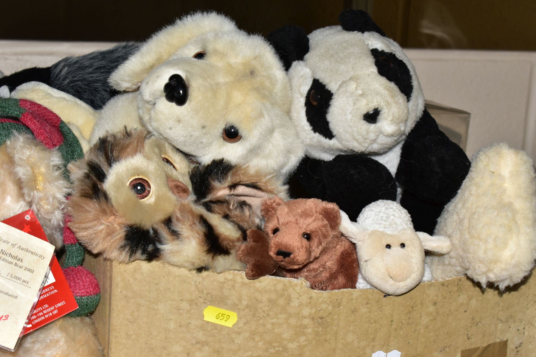 FOUR BOXES OF SOFT TOYS, approximately forty modern teddy bears and soft animals to include six - Image 4 of 6