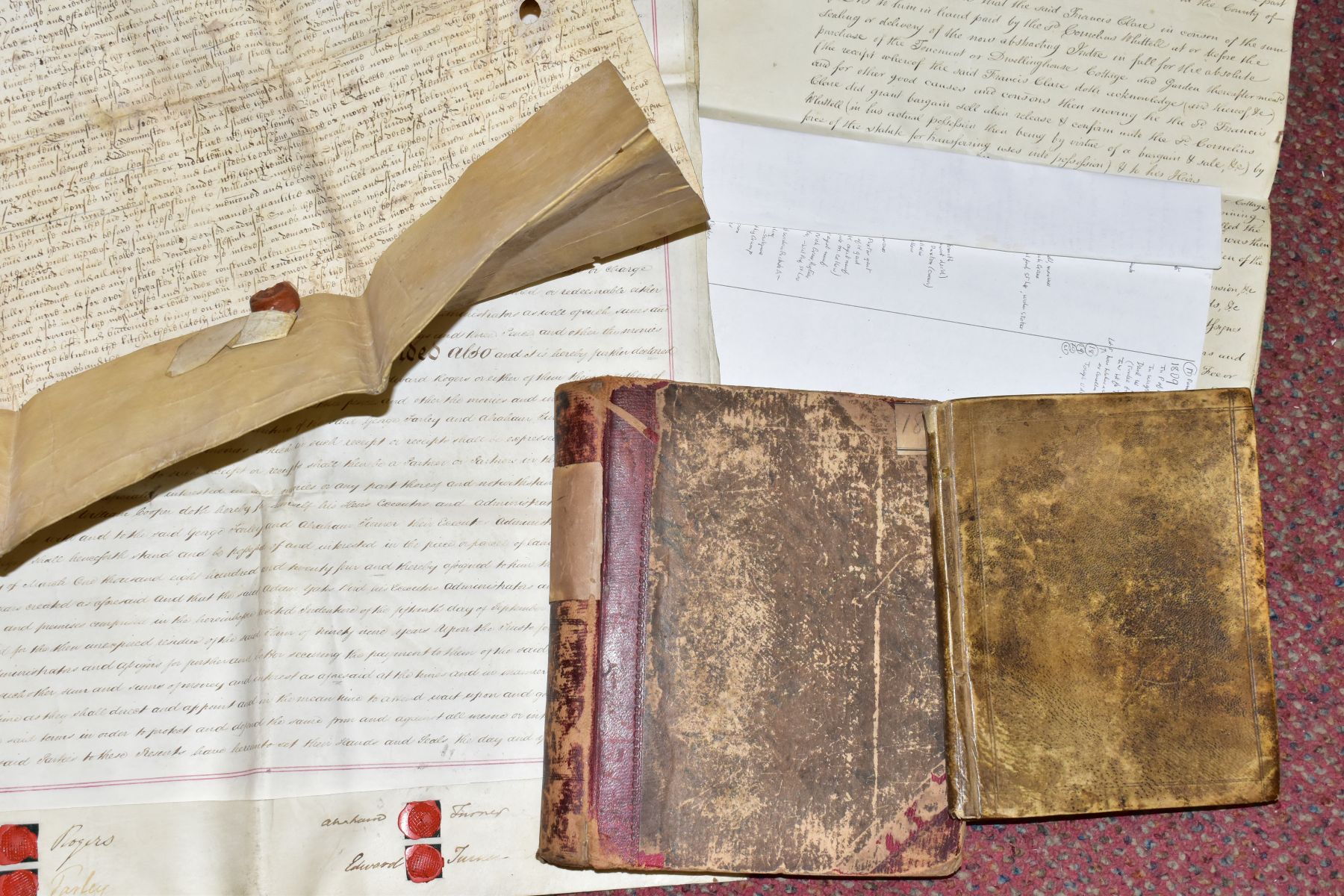 ANTIQUARIAN DOCUMENTS, ten indentures, a collection of inventory, rate books etc, dating from the - Image 2 of 6