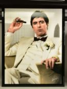 NICK HOLDSWORTH (BRITISH CONTEMPORARY) 'SCARFACE', a portrait of Al Pacino as Tony Montana, signed