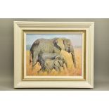 TONY FORREST (BRITISH 1961) 'FAMILY OUTING' a limited edition print of African Elephants 19/195,