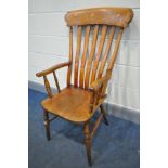 A 19TH CENTURY AND LATER WINDSOR ARMCHAIR