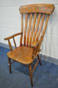 A 19TH CENTURY AND LATER WINDSOR ARMCHAIR