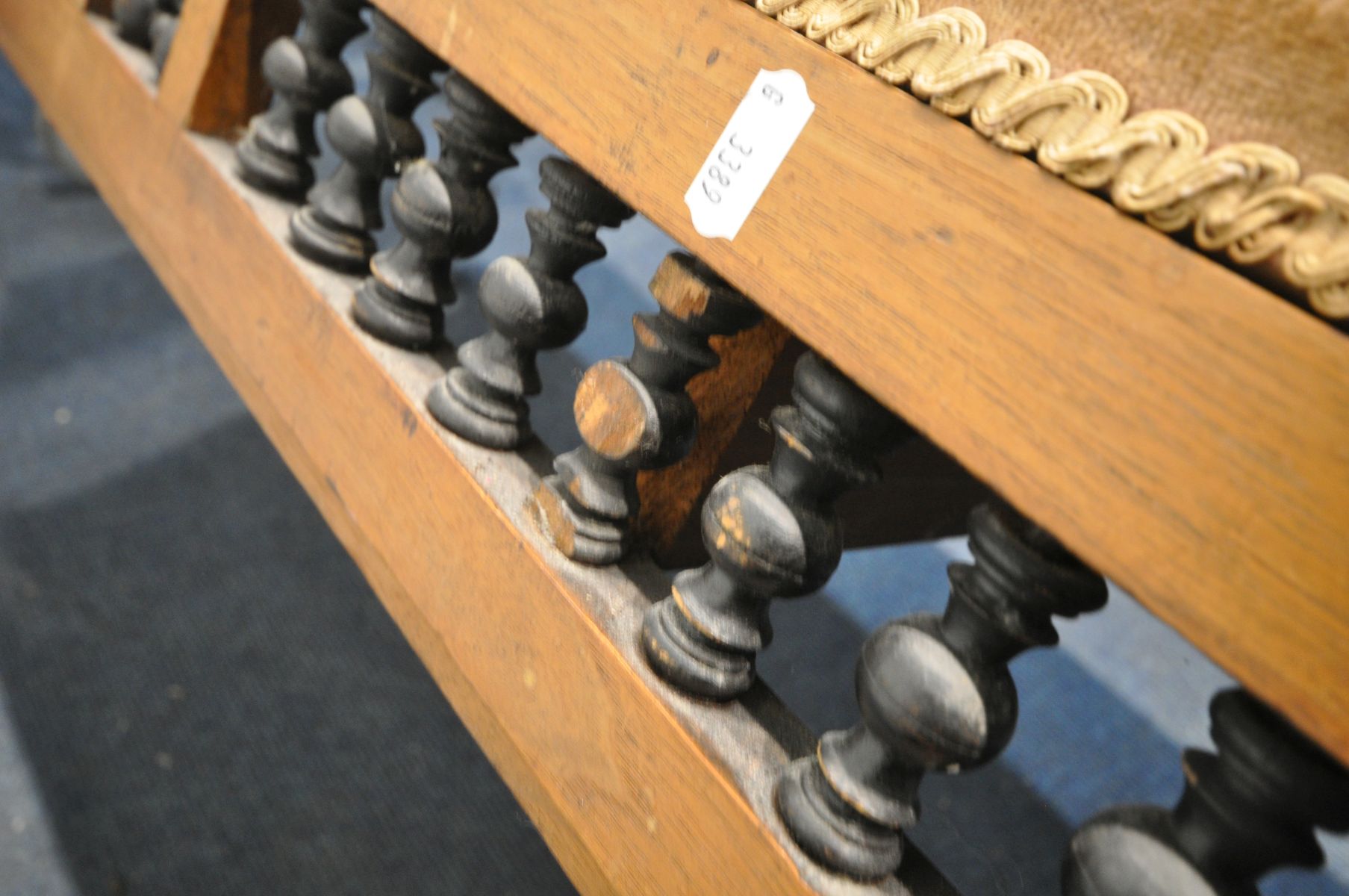 A LATE 19TH/EARLY 20TH CENTURY WALNUT AND EBONISED MOORISH WINDOW SEAT, in the manner of Liberty & - Image 8 of 8